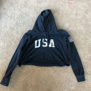 cropped usa hoodie from brandy melville!